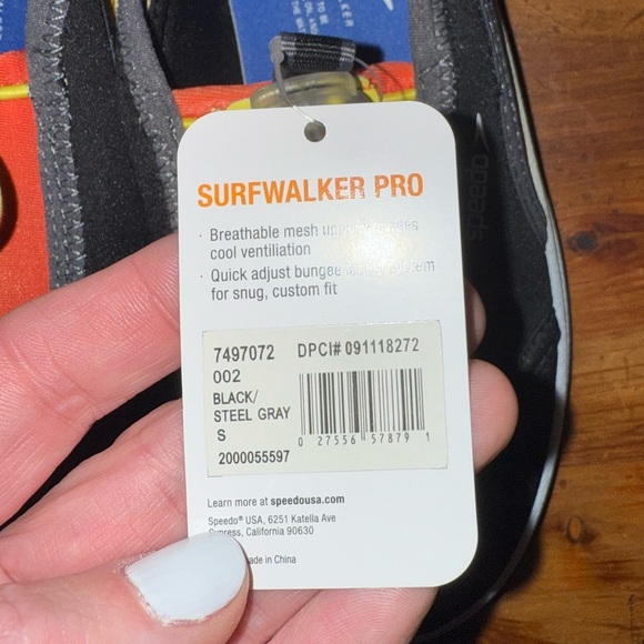 Speedo Junior Water Shoes - Black and Red, Size Small 13/1 - Picture 6 of 6